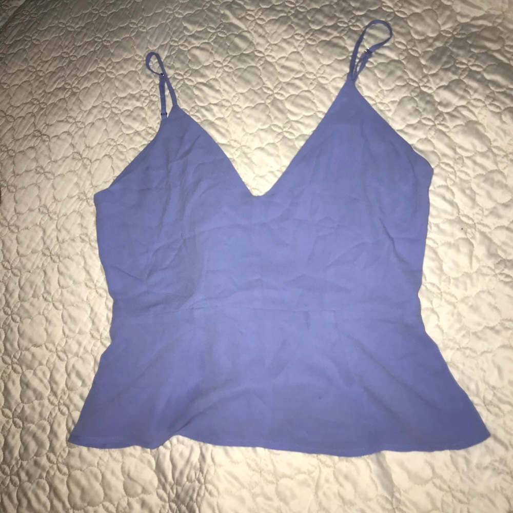 Periwinkle blue peplum top